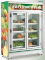 Expositor Vertical Refrigerado Hortifrutícola 4 Níveis de Cestos Reguláveis e Inclinados